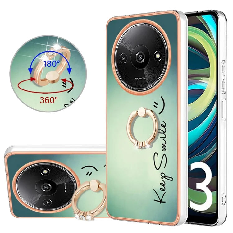 YB IMD Series-20 Style D for Xiaomi Redmi A3 / Poco C61 4G Case 2.0mm TPU Electroplating Edges Phone Cover