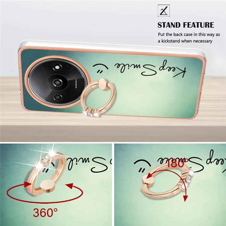 YB IMD Series-20 Style D for Xiaomi Redmi A3 / Poco C61 4G Case 2.0mm TPU Electroplating Edges Phone Cover