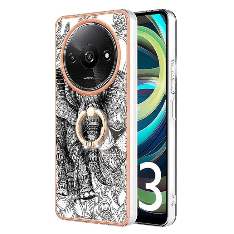 YB IMD Series-20 Style D for Xiaomi Redmi A3 / Poco C61 4G Case 2.0mm TPU Electroplating Edges Phone Cover