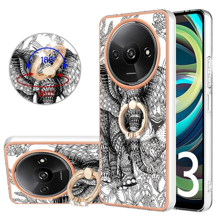 YB IMD Series-20 Style D for Xiaomi Redmi A3 / Poco C61 4G Case 2.0mm TPU Electroplating Edges Phone Cover