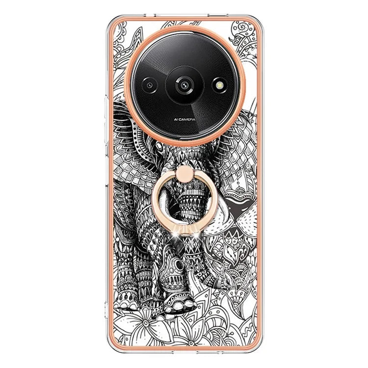 YB IMD Series-20 Style D for Xiaomi Redmi A3 / Poco C61 4G Case 2.0mm TPU Electroplating Edges Phone Cover