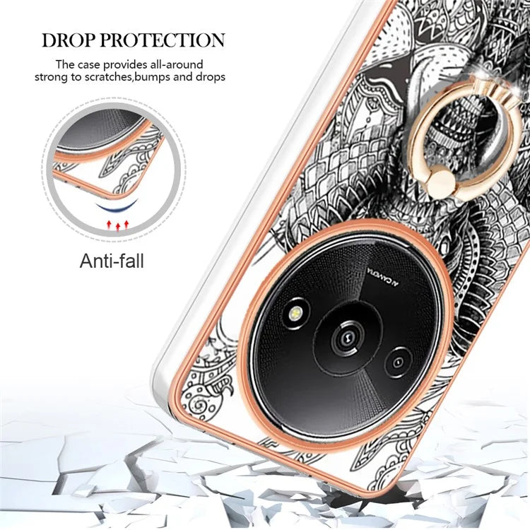 YB IMD Series-20 Style D for Xiaomi Redmi A3 / Poco C61 4G Case 2.0mm TPU Electroplating Edges Phone Cover