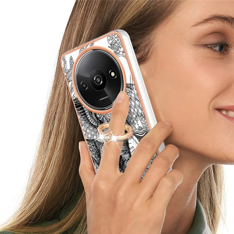 YB IMD Series-20 Style D for Xiaomi Redmi A3 / Poco C61 4G Case 2.0mm TPU Electroplating Edges Phone Cover