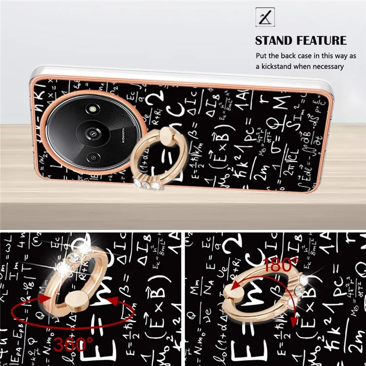 YB IMD Series-20 Style D for Xiaomi Redmi A3 / Poco C61 4G Case 2.0mm TPU Electroplating Edges Phone Cover