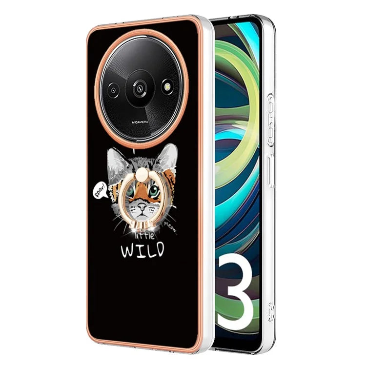 YB IMD Series-20 Style D for Xiaomi Redmi A3 / Poco C61 4G Case 2.0mm TPU Electroplating Edges Phone Cover