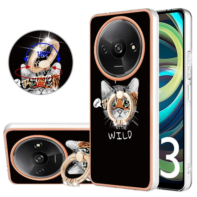 YB IMD Series-20 Style D for Xiaomi Redmi A3 / Poco C61 4G Case 2.0mm TPU Electroplating Edges Phone Cover