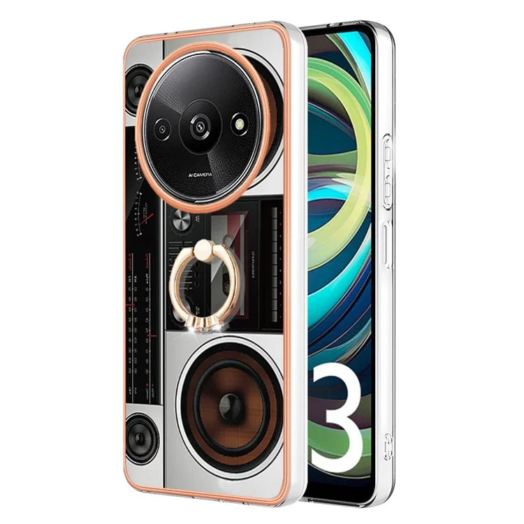 YB IMD Series-20 Style D for Xiaomi Redmi A3 / Poco C61 4G Case 2.0mm TPU Electroplating Edges Phone Cover