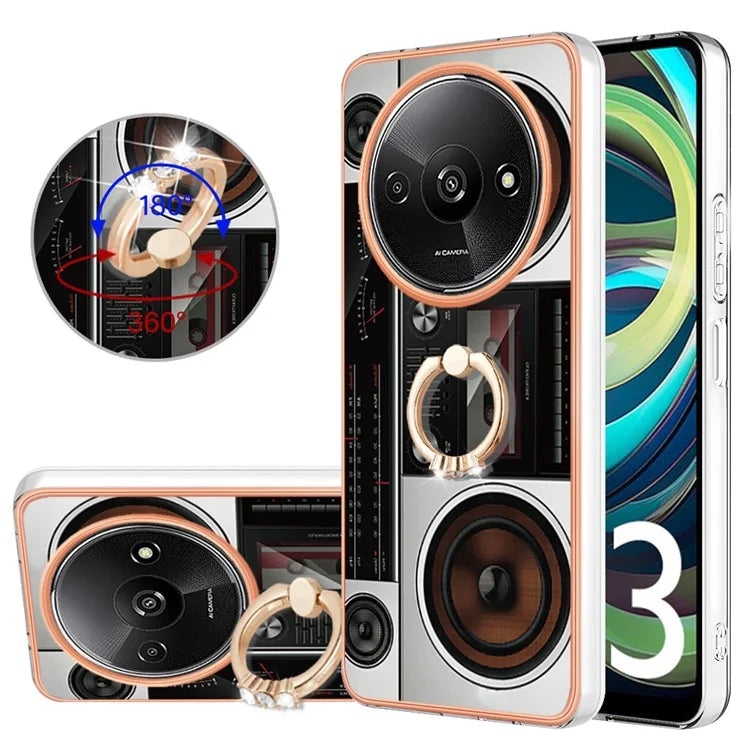 YB IMD Series-20 Style D for Xiaomi Redmi A3 / Poco C61 4G Case 2.0mm TPU Electroplating Edges Phone Cover