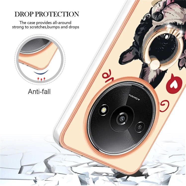 YB IMD Series-20 Style D for Xiaomi Redmi A3 / Poco C61 4G Case 2.0mm TPU Electroplating Edges Phone Cover