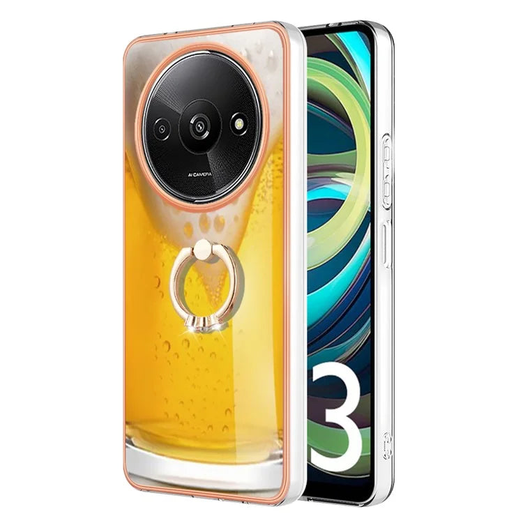 YB IMD Series-20 Style D for Xiaomi Redmi A3 / Poco C61 4G Case 2.0mm TPU Electroplating Edges Phone Cover