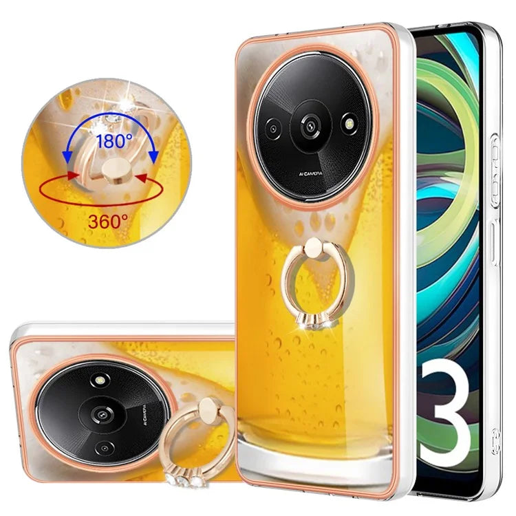 YB IMD Series-20 Style D for Xiaomi Redmi A3 / Poco C61 4G Case 2.0mm TPU Electroplating Edges Phone Cover