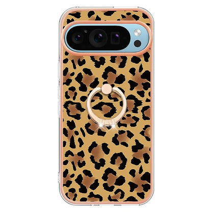 YB IMD Series-20 Style D for Google Pixel 9 / Pixel 9 Pro Case Electroplating 2.0mm TPU Protective Shell with Kickstand