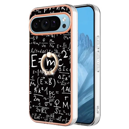 YB IMD Series-20 Style D for Google Pixel 9 / Pixel 9 Pro Case Electroplating 2.0mm TPU Protective Shell with Kickstand