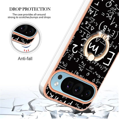 YB IMD Series-20 Style D for Google Pixel 9 / Pixel 9 Pro Case Electroplating 2.0mm TPU Protective Shell with Kickstand