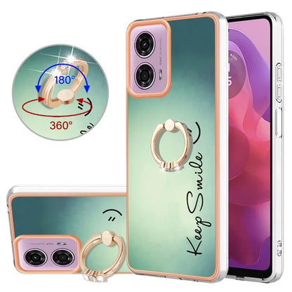 YB IMD Series-20 Style D for Motorola Moto E14 4G / G04 4G / G04s 4G / G24 4G Case Kickstand 2.0mm TPU Cover