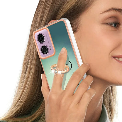 YB IMD Series-20 Style D for Motorola Moto E14 4G / G04 4G / G04s 4G / G24 4G Case Kickstand 2.0mm TPU Cover