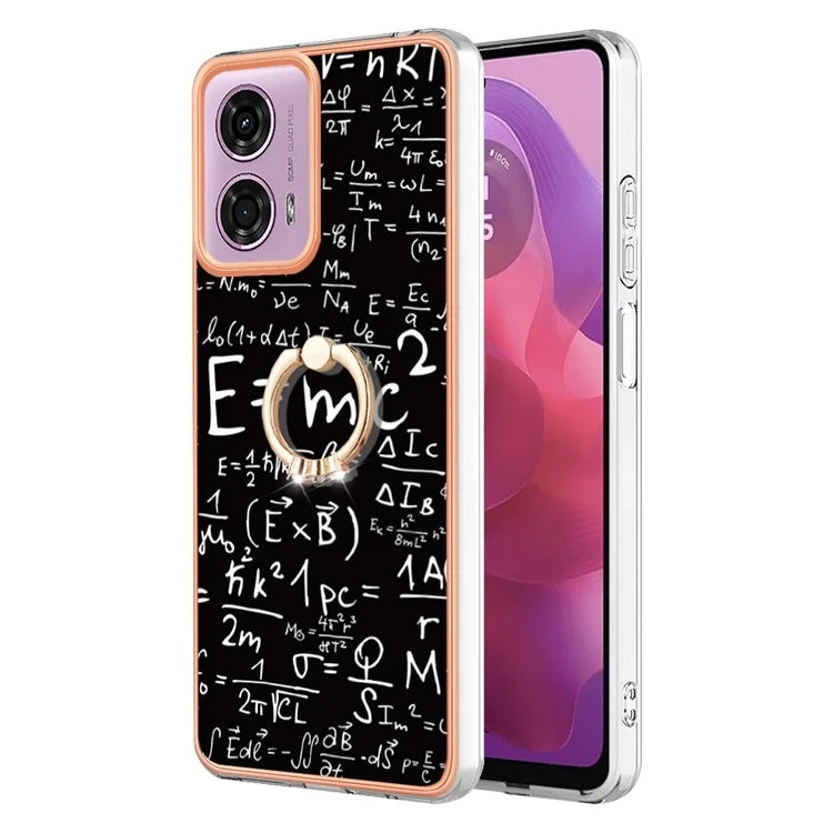 YB IMD Series-20 Style D for Motorola Moto E14 4G / G04 4G / G04s 4G / G24 4G Case Kickstand 2.0mm TPU Cover
