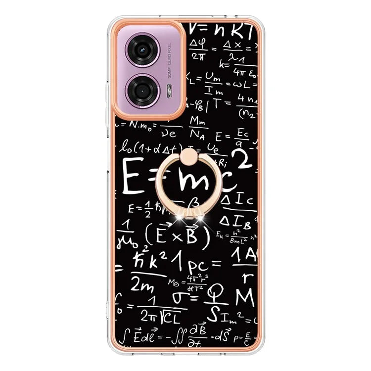 YB IMD Series-20 Style D for Motorola Moto E14 4G / G04 4G / G04s 4G / G24 4G Case Kickstand 2.0mm TPU Cover