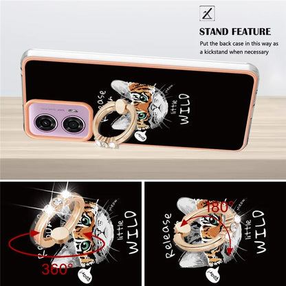 YB IMD Series-20 Style D for Motorola Moto E14 4G / G04 4G / G04s 4G / G24 4G Case Kickstand 2.0mm TPU Cover