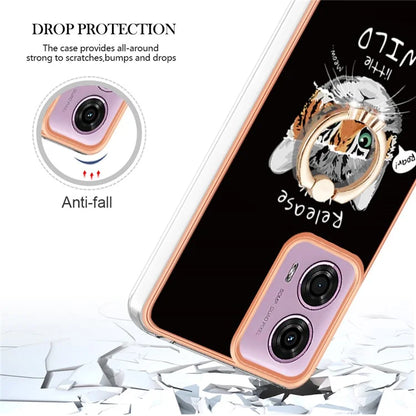 YB IMD Series-20 Style D for Motorola Moto E14 4G / G04 4G / G04s 4G / G24 4G Case Kickstand 2.0mm TPU Cover
