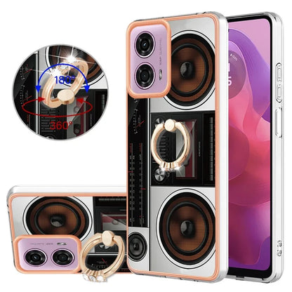 YB IMD Series-20 Style D for Motorola Moto E14 4G / G04 4G / G04s 4G / G24 4G Case Kickstand 2.0mm TPU Cover