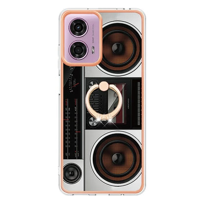 YB IMD Series-20 Style D for Motorola Moto E14 4G / G04 4G / G04s 4G / G24 4G Case Kickstand 2.0mm TPU Cover