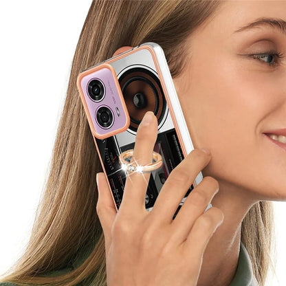 YB IMD Series-20 Style D for Motorola Moto E14 4G / G04 4G / G04s 4G / G24 4G Case Kickstand 2.0mm TPU Cover