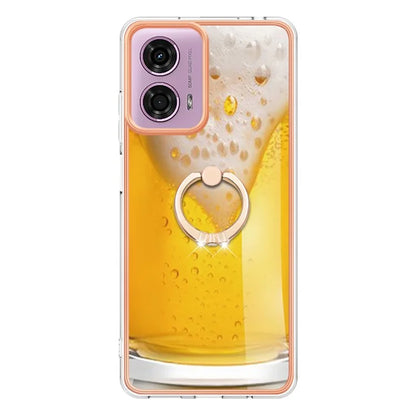 YB IMD Series-20 Style D for Motorola Moto E14 4G / G04 4G / G04s 4G / G24 4G Case Kickstand 2.0mm TPU Cover