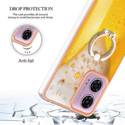 YB IMD Series-20 Style D for Motorola Moto E14 4G / G04 4G / G04s 4G / G24 4G Case Kickstand 2.0mm TPU Cover