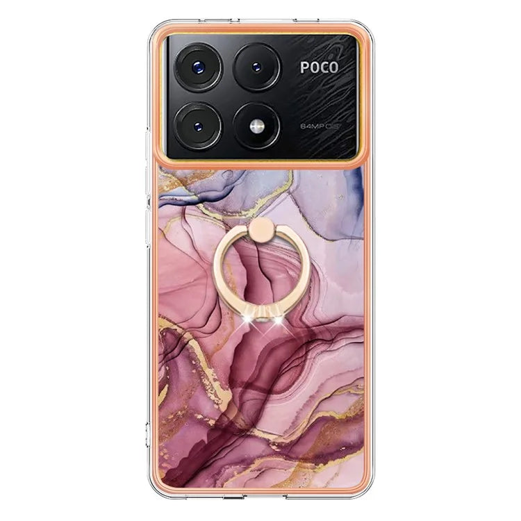 YB IMD Series-17 Style-E For Xiaomi Poco X6 Pro 5G / Redmi K70E 5G Case Kickstand 2.0mm TPU Phone Cover