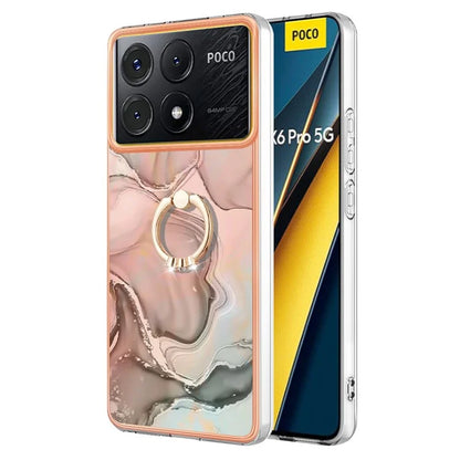 YB IMD Series-17 Style-E For Xiaomi Poco X6 Pro 5G / Redmi K70E 5G Case Kickstand 2.0mm TPU Phone Cover