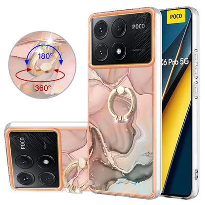 YB IMD Series-17 Style-E For Xiaomi Poco X6 Pro 5G / Redmi K70E 5G Case Kickstand 2.0mm TPU Phone Cover