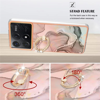 YB IMD Series-17 Style-E For Xiaomi Poco X6 Pro 5G / Redmi K70E 5G Case Kickstand 2.0mm TPU Phone Cover