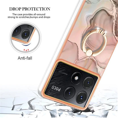 YB IMD Series-17 Style-E For Xiaomi Poco X6 Pro 5G / Redmi K70E 5G Case Kickstand 2.0mm TPU Phone Cover
