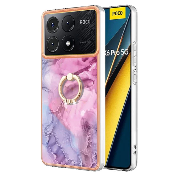 YB IMD Series-17 Style-E For Xiaomi Poco X6 Pro 5G / Redmi K70E 5G Case Kickstand 2.0mm TPU Phone Cover
