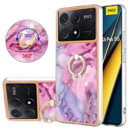 YB IMD Series-17 Style-E For Xiaomi Poco X6 Pro 5G / Redmi K70E 5G Case Kickstand 2.0mm TPU Phone Cover