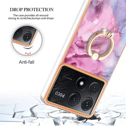 YB IMD Series-17 Style-E For Xiaomi Poco X6 Pro 5G / Redmi K70E 5G Case Kickstand 2.0mm TPU Phone Cover