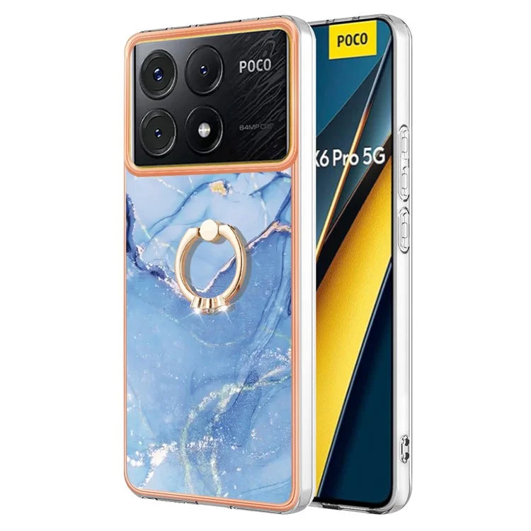 YB IMD Series-17 Style-E For Xiaomi Poco X6 Pro 5G / Redmi K70E 5G Case Kickstand 2.0mm TPU Phone Cover