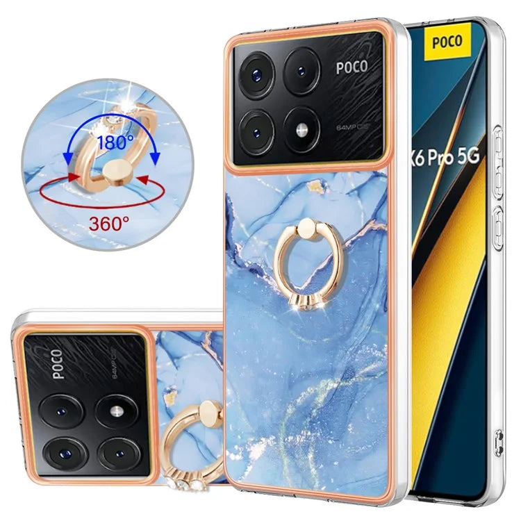 YB IMD Series-17 Style-E For Xiaomi Poco X6 Pro 5G / Redmi K70E 5G Case Kickstand 2.0mm TPU Phone Cover