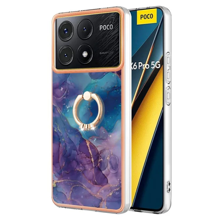 YB IMD Series-17 Style-E For Xiaomi Poco X6 Pro 5G / Redmi K70E 5G Case Kickstand 2.0mm TPU Phone Cover