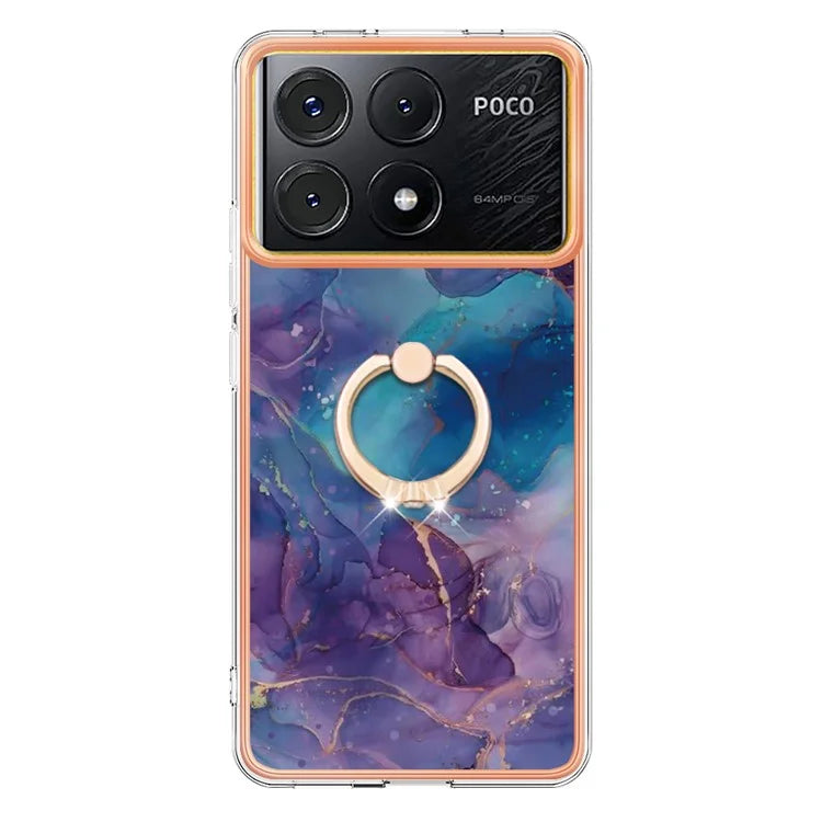 YB IMD Series-17 Style-E For Xiaomi Poco X6 Pro 5G / Redmi K70E 5G Case Kickstand 2.0mm TPU Phone Cover