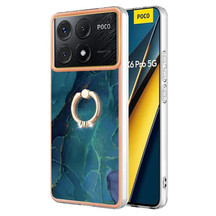 YB IMD Series-17 Style-E For Xiaomi Poco X6 Pro 5G / Redmi K70E 5G Case Kickstand 2.0mm TPU Phone Cover