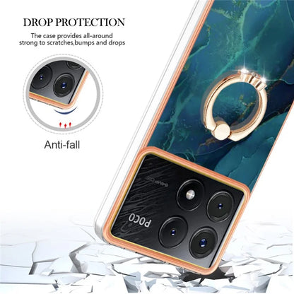 YB IMD Series-17 Style-E For Xiaomi Poco X6 Pro 5G / Redmi K70E 5G Case Kickstand 2.0mm TPU Phone Cover