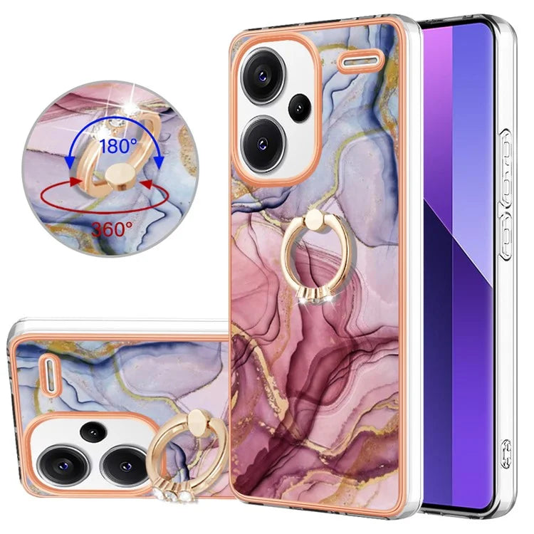 YB IMD Series-17 Style-E For Xiaomi Redmi Note 13 Pro+ 5G Case Electroplating Kickstand Phone Cover