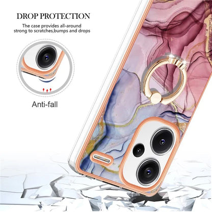 YB IMD Series-17 Style-E For Xiaomi Redmi Note 13 Pro+ 5G Case Electroplating Kickstand Phone Cover