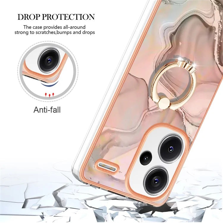 YB IMD Series-17 Style-E For Xiaomi Redmi Note 13 Pro+ 5G Case Electroplating Kickstand Phone Cover