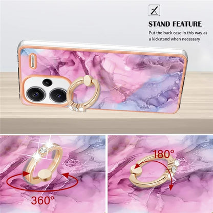 YB IMD Series-17 Style-E For Xiaomi Redmi Note 13 Pro+ 5G Case Electroplating Kickstand Phone Cover