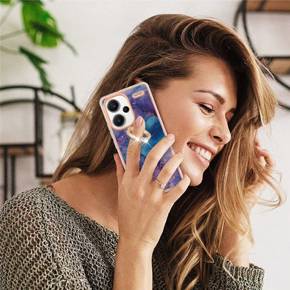 YB IMD Series-17 Style-E For Xiaomi Redmi Note 13 Pro+ 5G Case Electroplating Kickstand Phone Cover