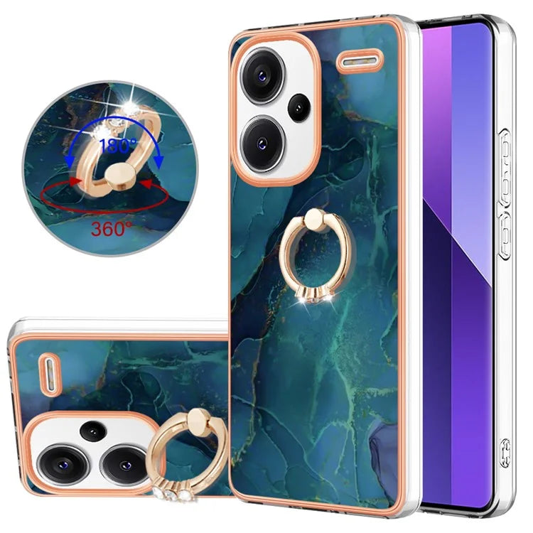 YB IMD Series-17 Style-E For Xiaomi Redmi Note 13 Pro+ 5G Case Electroplating Kickstand Phone Cover