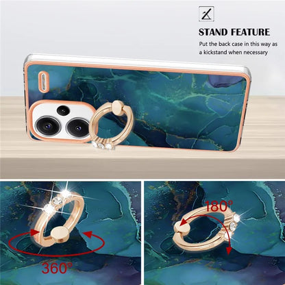 YB IMD Series-17 Style-E For Xiaomi Redmi Note 13 Pro+ 5G Case Electroplating Kickstand Phone Cover
